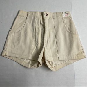 Corduroy cream shorts pants 36” waist bottoms 28”